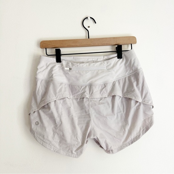 Lululemon Pale Gray Speed Up Shorts - Picture 3 of 5